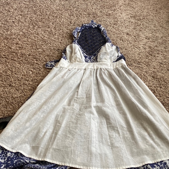 Guess crochet lace back handkerchief hem dress - Picture 13 of 15